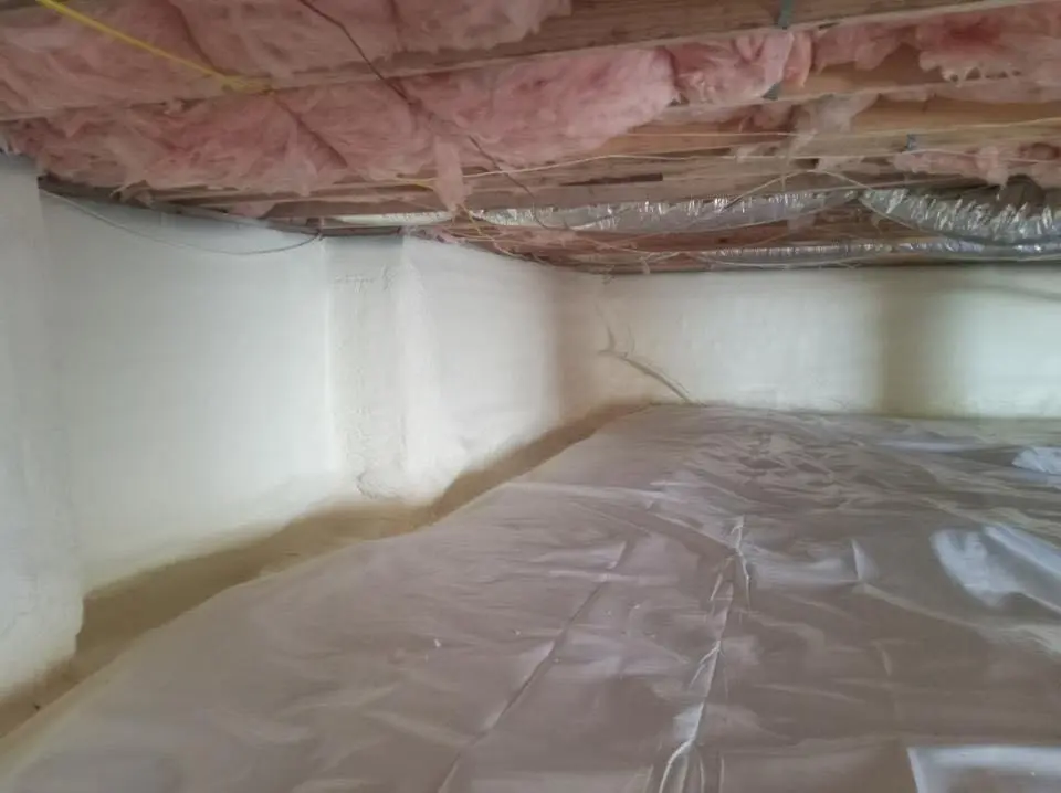 Crawl space encapsulation with closed-cell spray foam for Attic Insulation in Laurel